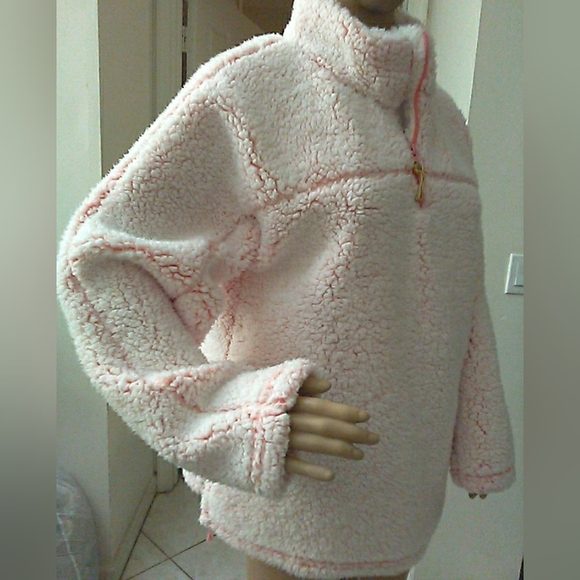 MUSHY GUSHY Cozy Pink Sherpa Pullover Jackets (2 AVAILABLE) BY BLUE STAR W ZIP - Picture 10 of 16